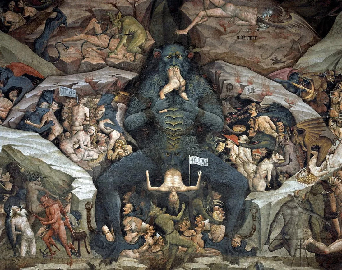 Reading Over Red 塔羅牌15 號惡魔 The Devil 牌義 | The Devil, Giovanni da Modena's Inferno depicting Hell, 1410.