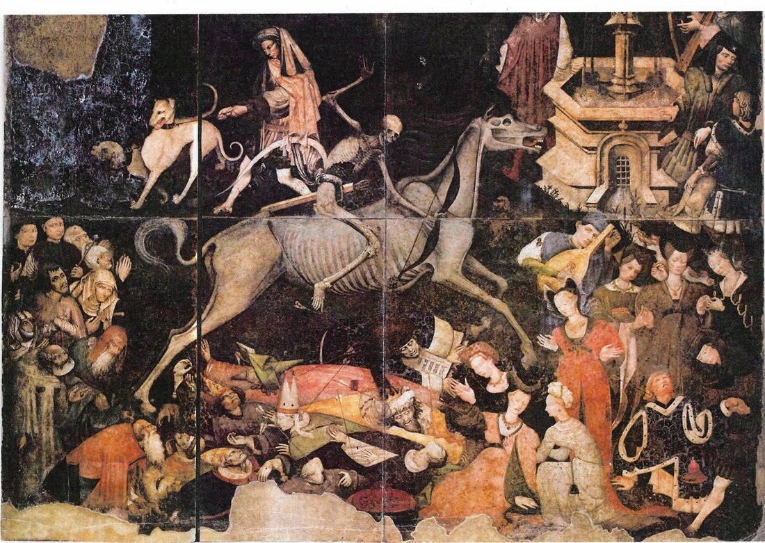 Reading Over Red 塔羅牌13號牌死神牌義 | DeathTriumph of Death, the Palazzo Abtellis in Palermo, Unknown Artist, 1446.